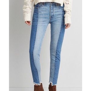 American Eagle Vintage High Rise Two Toned Jeans